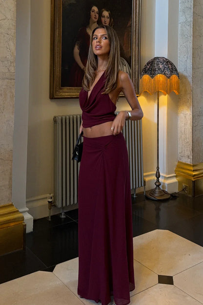 Seraphina Maxi Skirt Red