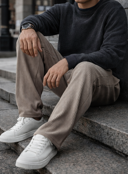 AZOTH – Gastón Ribbed Relaxed Pants