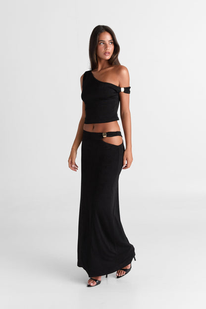 Lilah Maxi Skirt Black