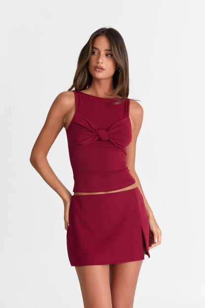 Isla Mini Skirt Ruby