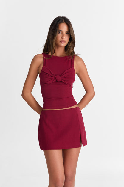 Isla Mini Skirt Ruby