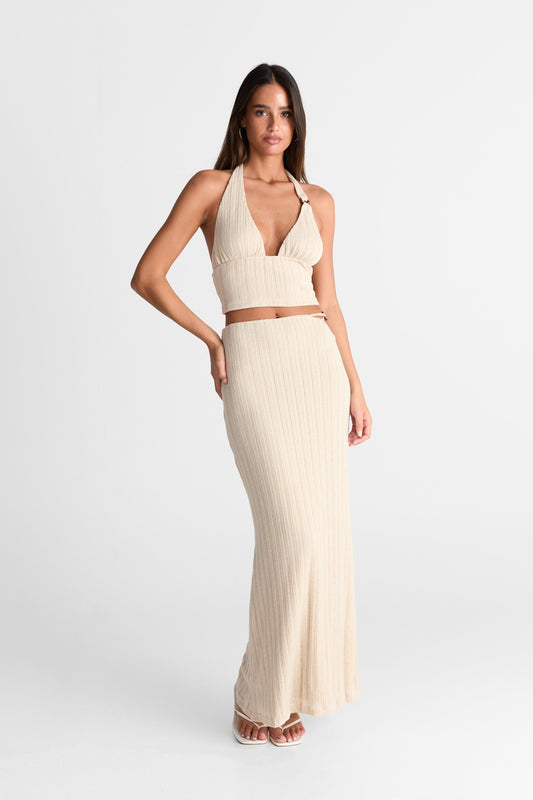Eden Maxi Skirt Almond