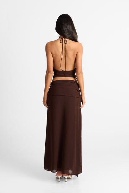 Nova Maxi Skirt Chocolate