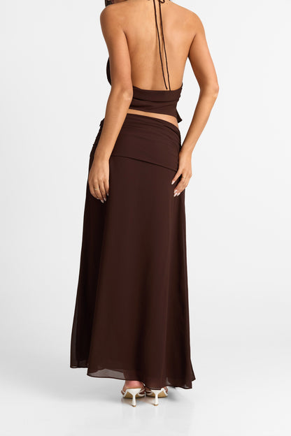 Nova Maxi Skirt Chocolate