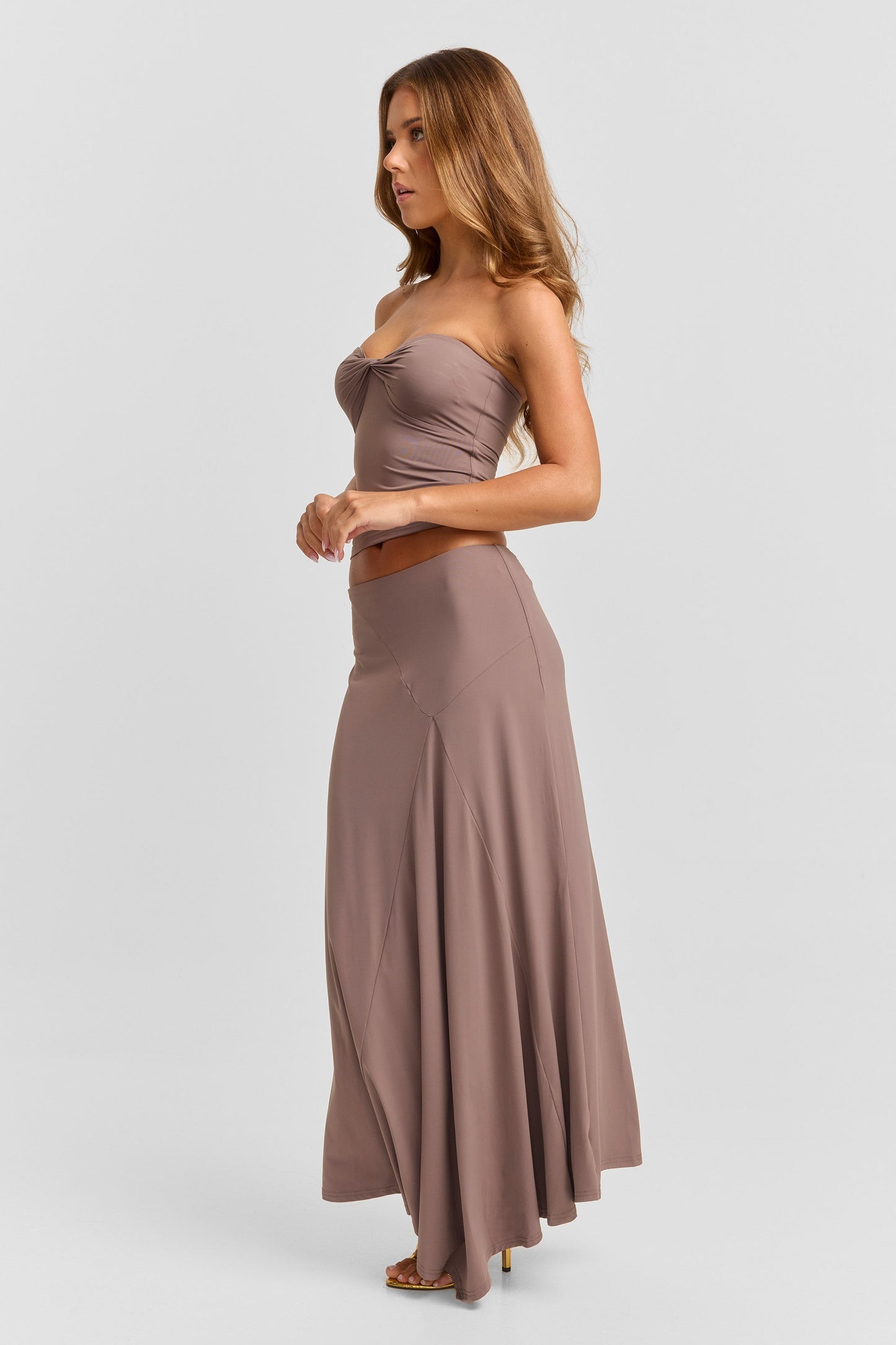 Lucinda Midi Skirt Mushroom