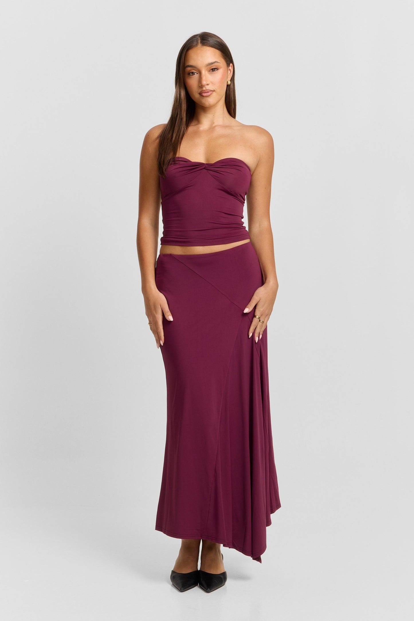 Lucinda Midi Skirt Plum