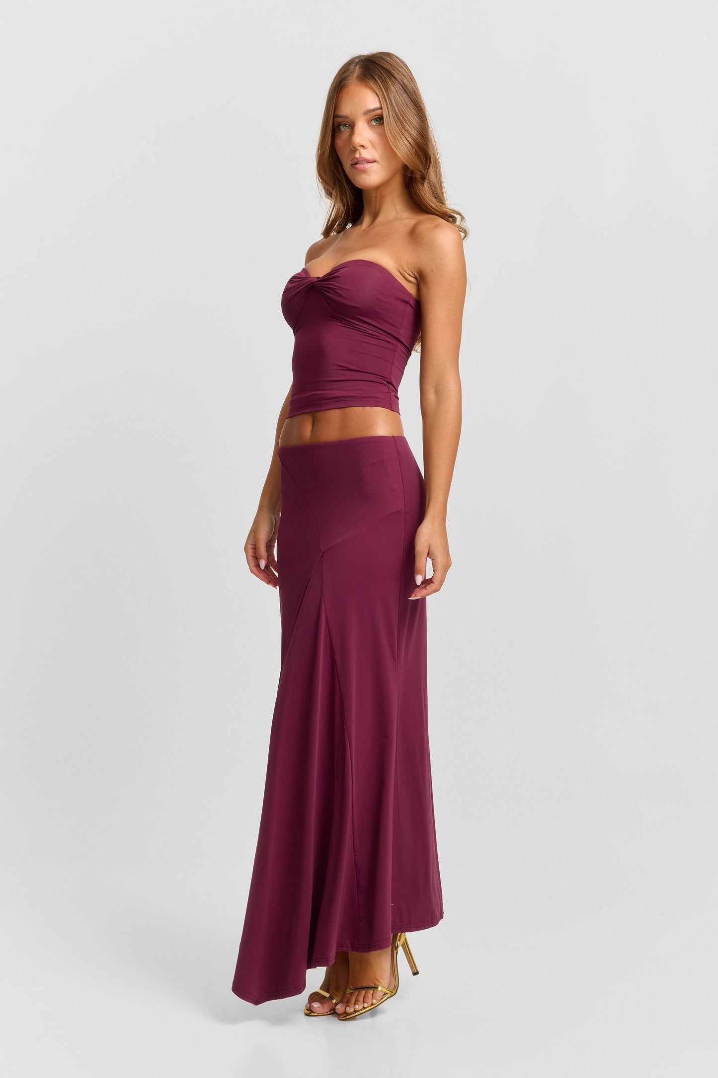 Lucinda Midi Skirt Plum