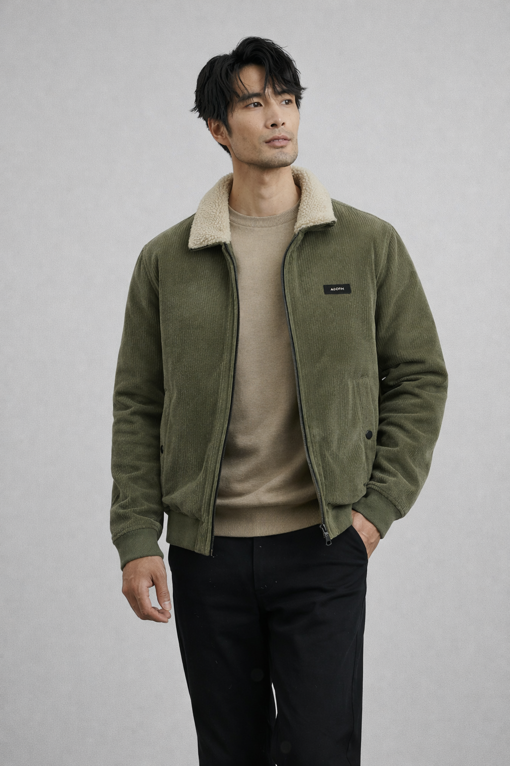 AZOTH - Udo Cord Sherpa Jacket