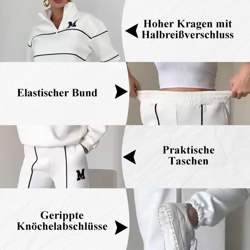 ⌛ Nur noch 3 Tage – 50 % auf alles! ⏰Lässiges Sweatshirt 2-teiliges Set mit Linie