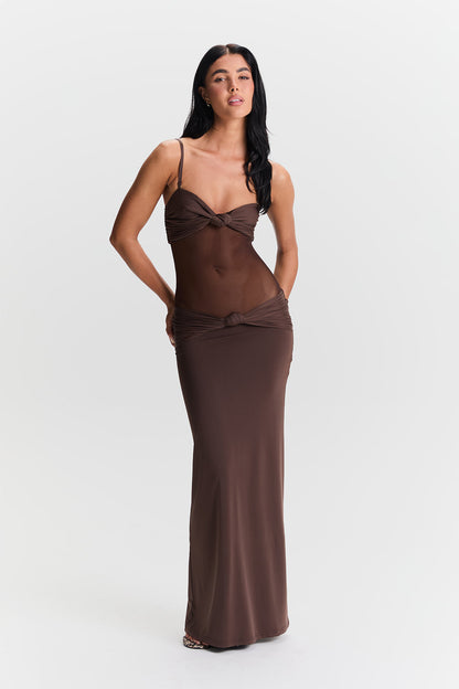Amara Maxi Dress Brown