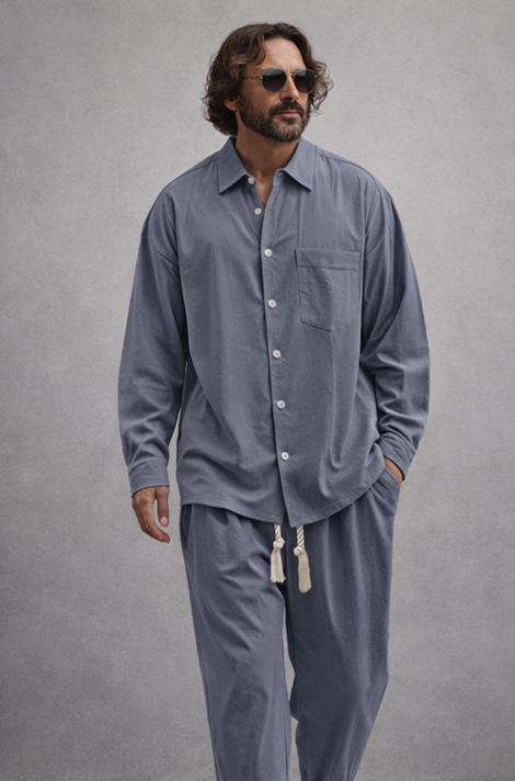 AZOTH – Comfy Cotton Shirt (conjunto)