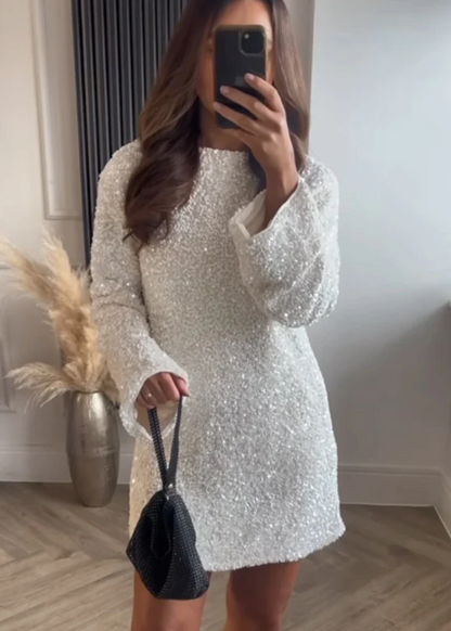 AZOTH - CHLOE | MINIVESTIDO TEXTURIZADO CON LAZO