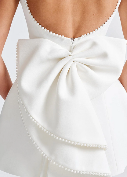 AZOTH - EMERY | MINIVESTIDO CON DETALLES DE PERLAS