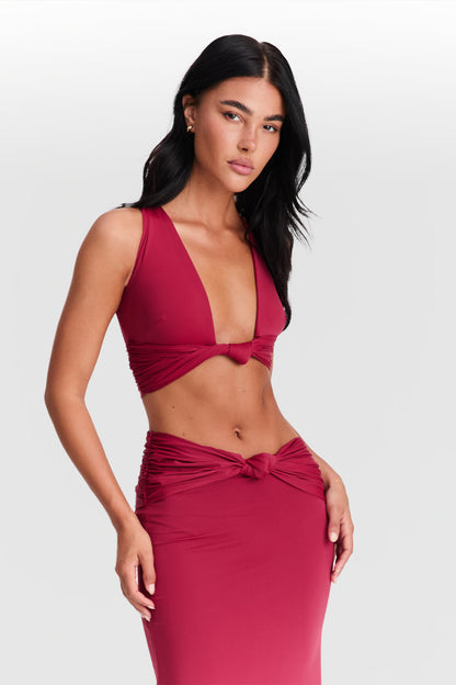 Mila Maxi Skirt Cherry Red