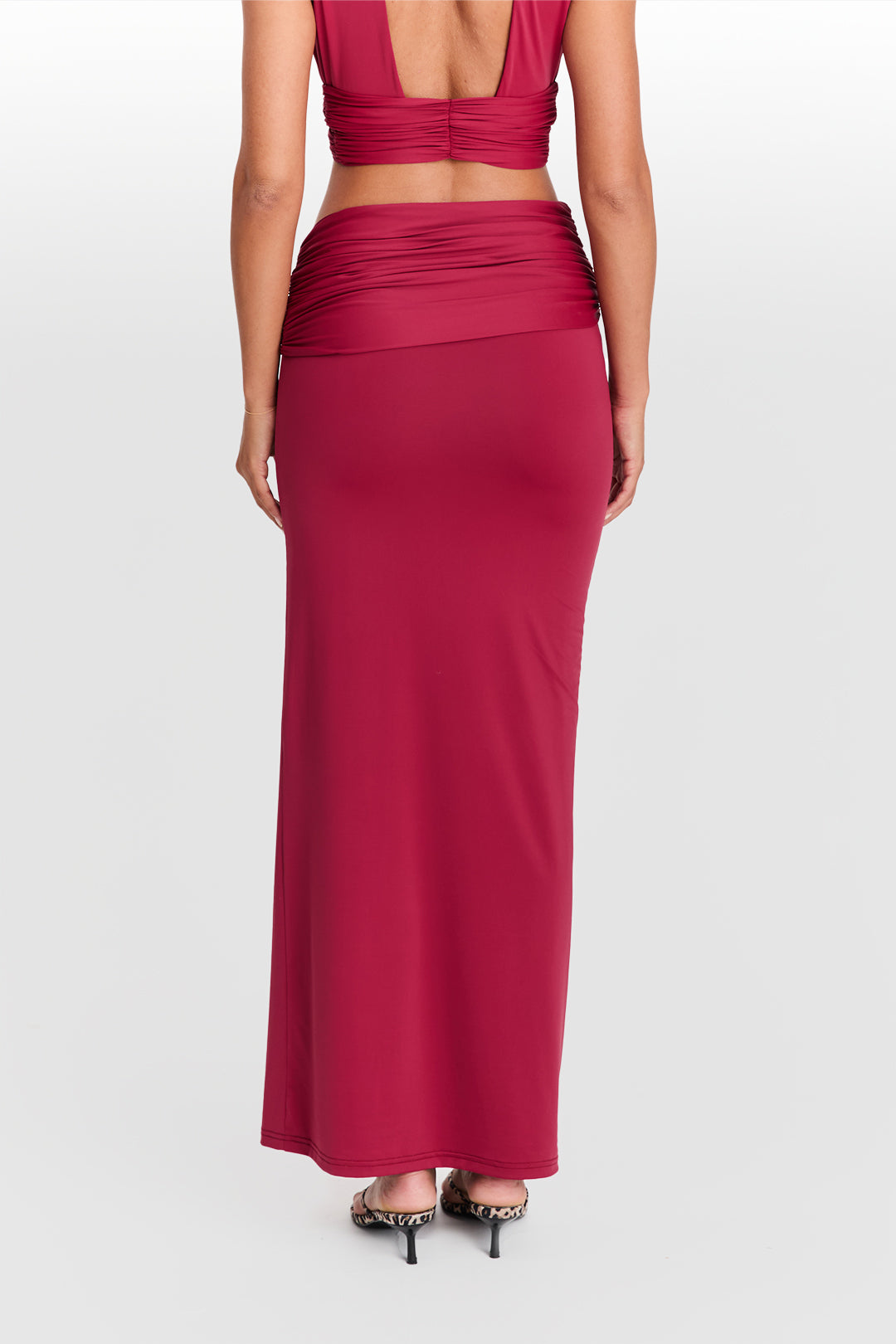 Mila Maxi Skirt Cherry Red