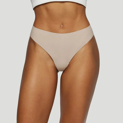 TANGA de talle medio NUDE (Lote de 3)