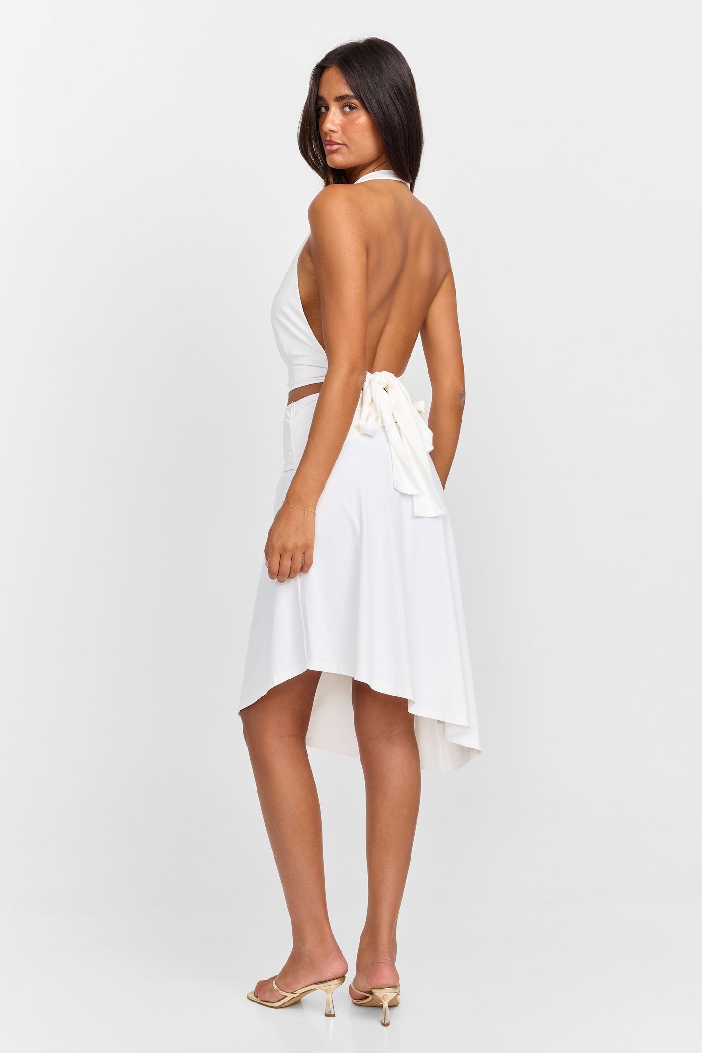 Luna Midi Skirt White