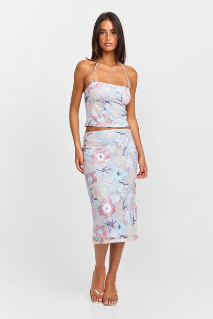 Atlas Midi Skirt Sequin