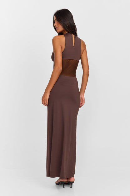 Nysa Maxi Dress Brown