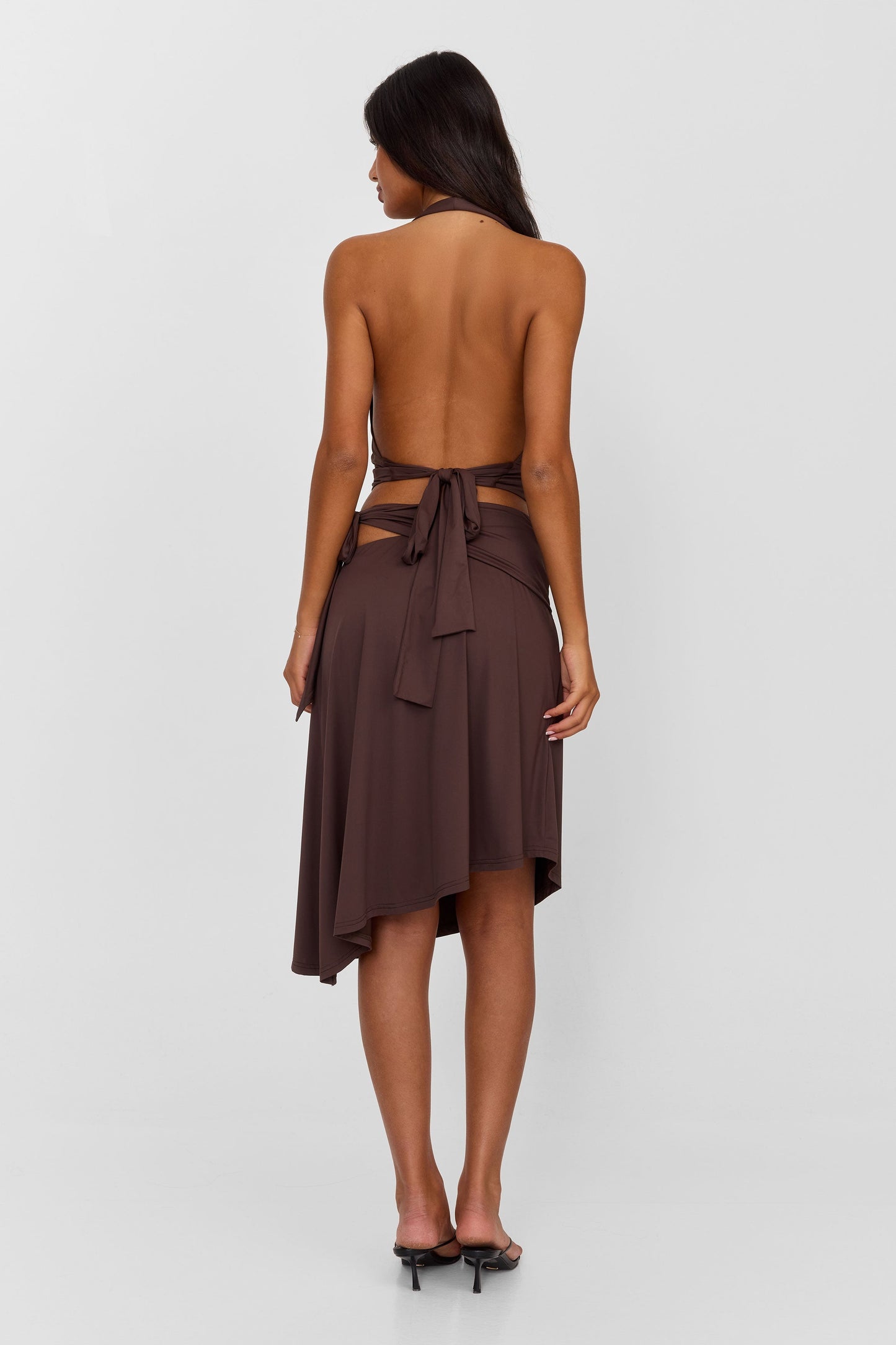 Luna Midi Skirt Brown