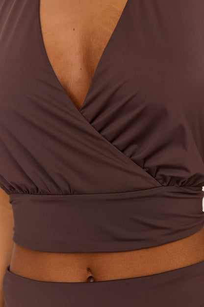 Luna Top Brown