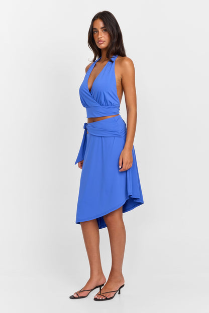 Luna Midi Skirt Blue
