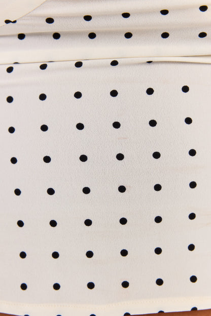 Lottie Top White Polkadot