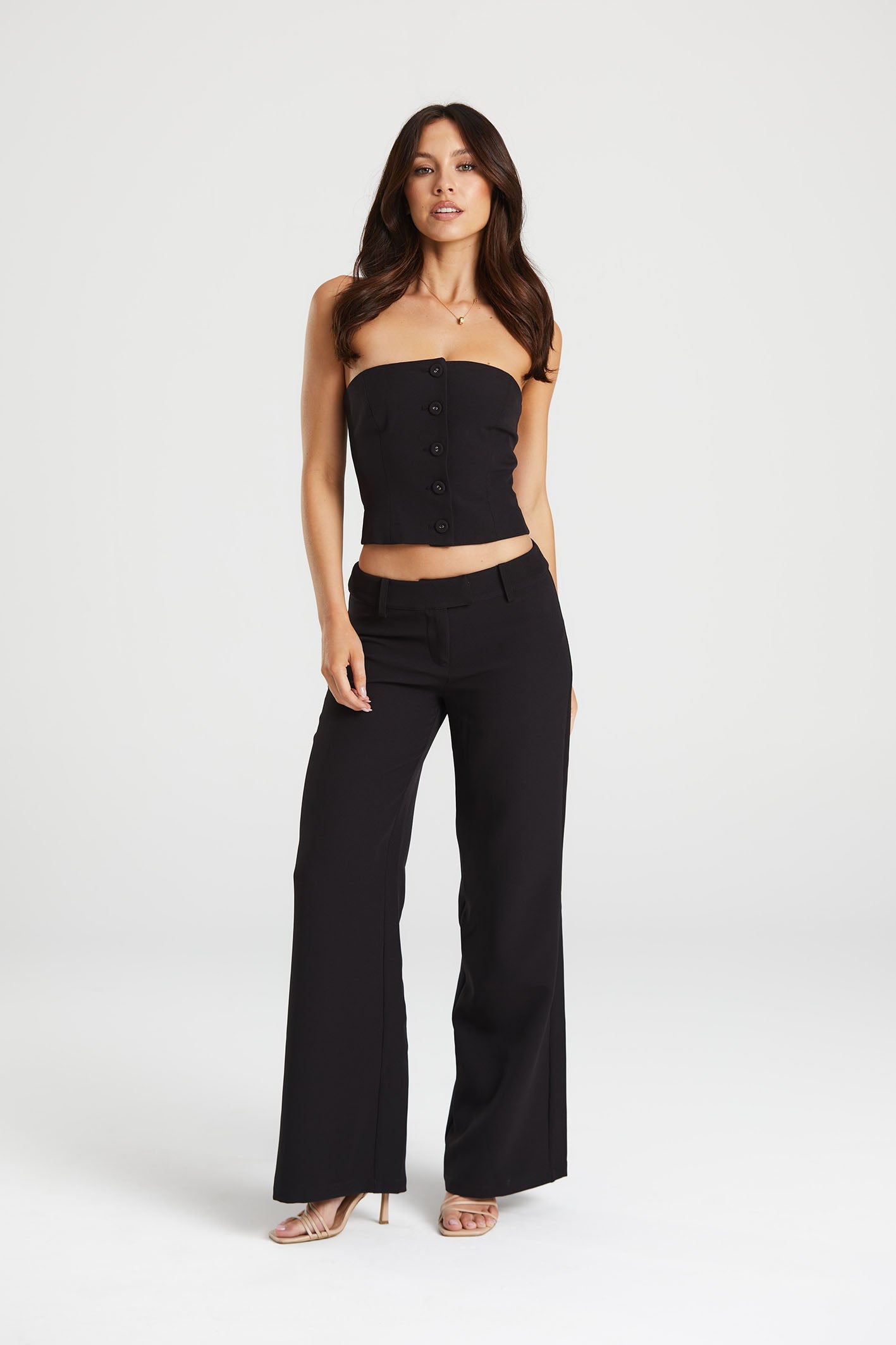 Alina Tailored Top Black