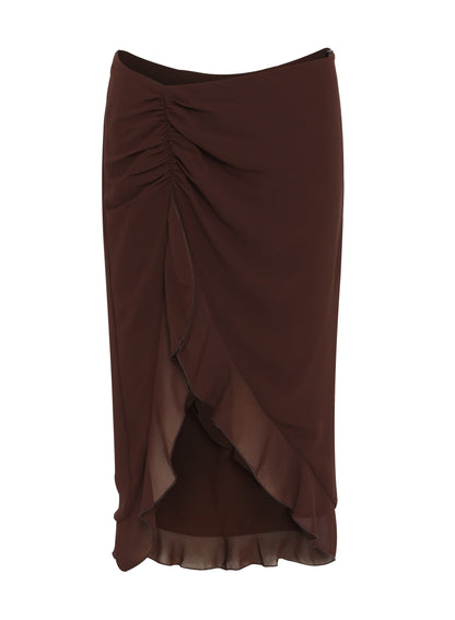 Serene Midi Skirt Brown