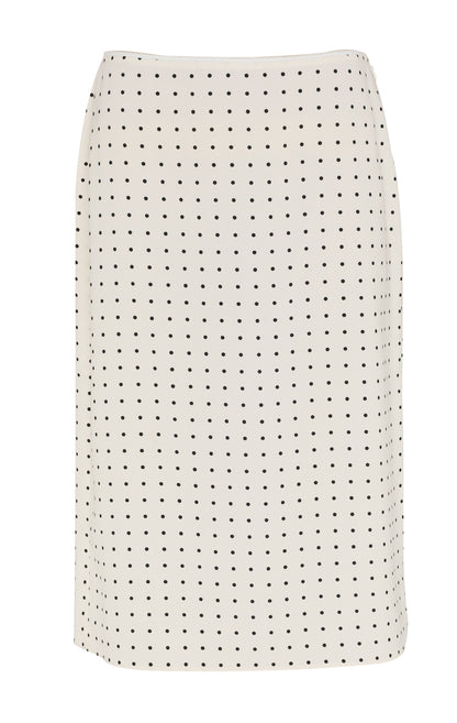Lottie Midi Skirt White Polkadot