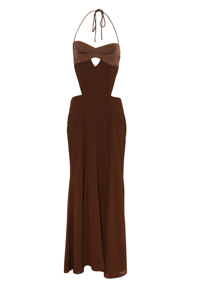 Scarlett Maxi Dress Chocolate