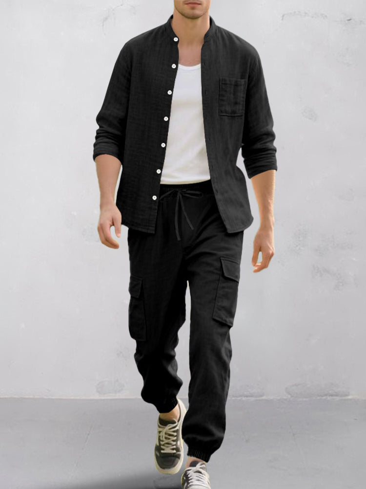 AZOTH – Premium Cotton Shirt Pants (conjunto)