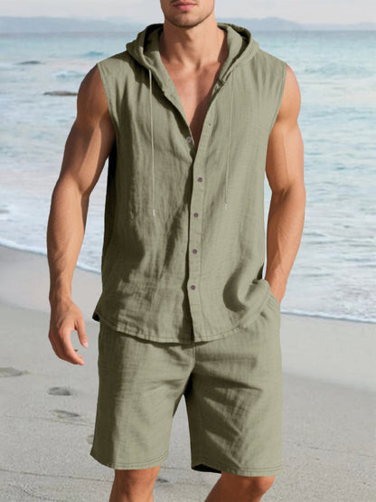 AZOTH - Premium Cotton Hooded Tank (conjunto)