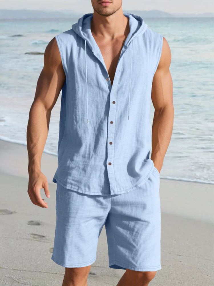 AZOTH - Premium Cotton Hooded Tank (conjunto)