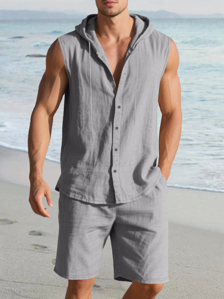 AZOTH - Premium Cotton Hooded Tank (conjunto)