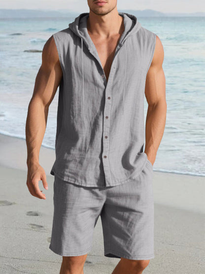 AZOTH - Premium Cotton Hooded Tank (conjunto)