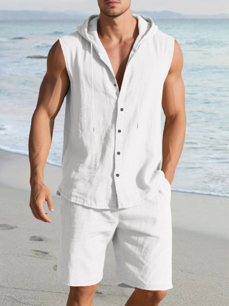 AZOTH - Premium Cotton Hooded Tank (conjunto)