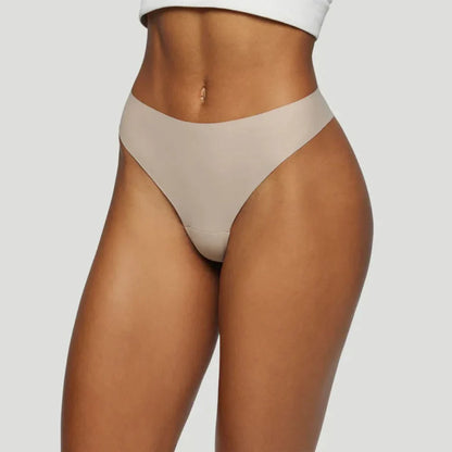 TANGA de talle medio NUDE (Lote de 3)