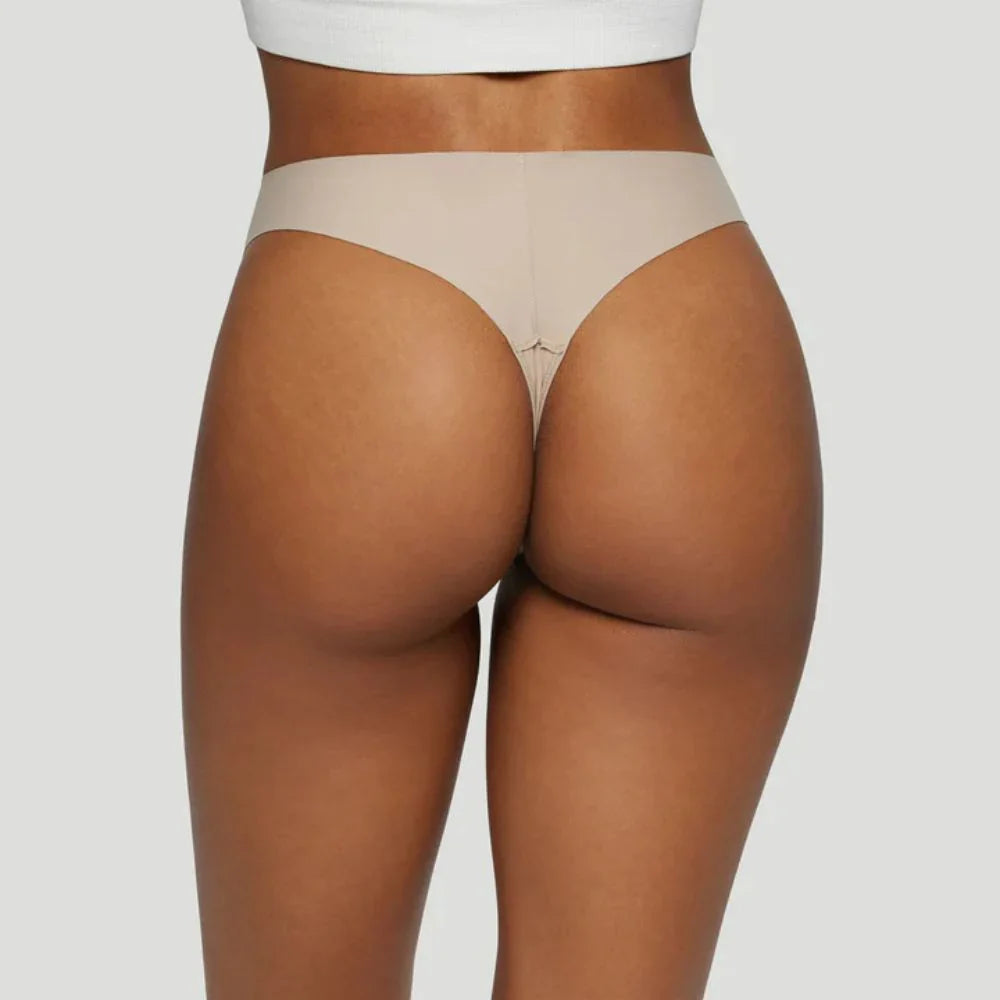 TANGA de talle medio NUDE (Lote de 3)