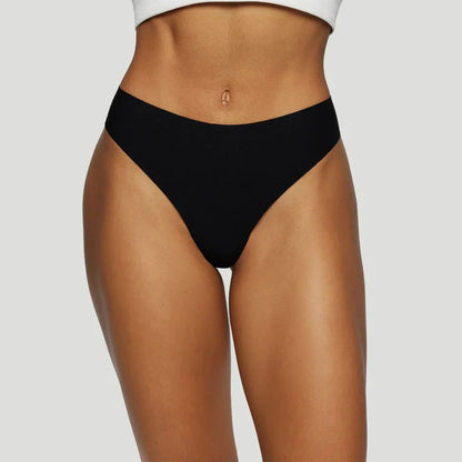 Tanga de talle medio Negro (Lote de 3)